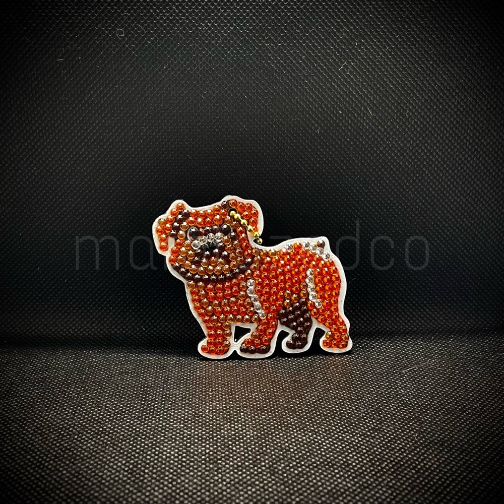 English Bulldog Keychain Accessory